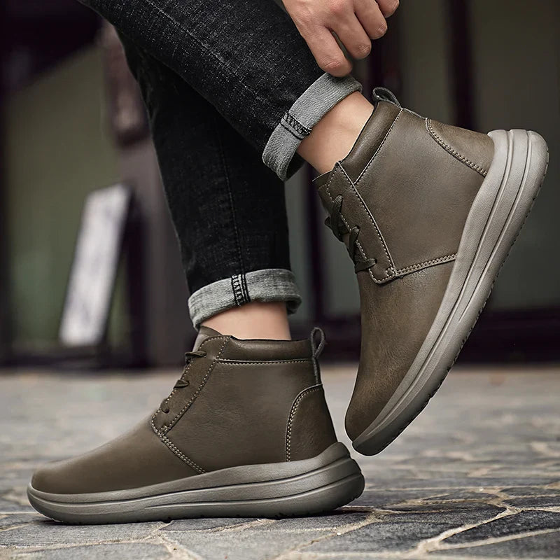 Mauricio Genuine Leather Chukka Boots – Cushioned Comfort Ankle Boots