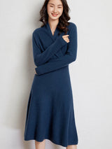 Geneva Cashmere V-Neck Wrap Dress