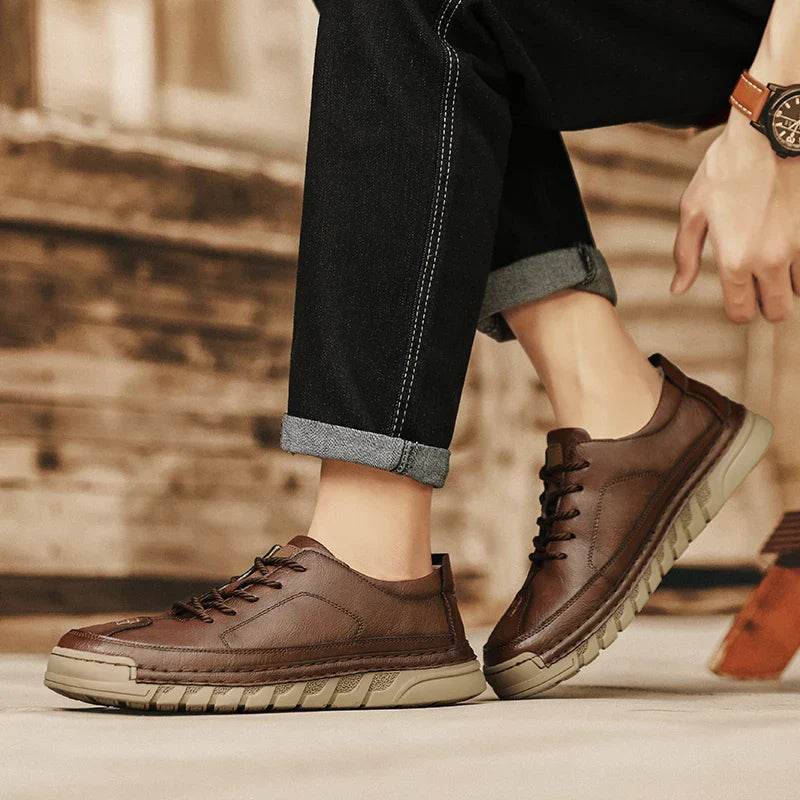 Landon Men’s Leather Sneakers – Rugged Casual Shoes