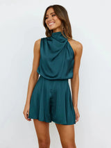 Mirella Soft-Touch Short Jumpsuit – Retro-Inspired One-Piece for Everyday Elegance