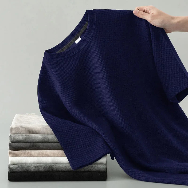 Griffin Waffle Knit Tee – Breathable Textured Tee for Everyday Comfort