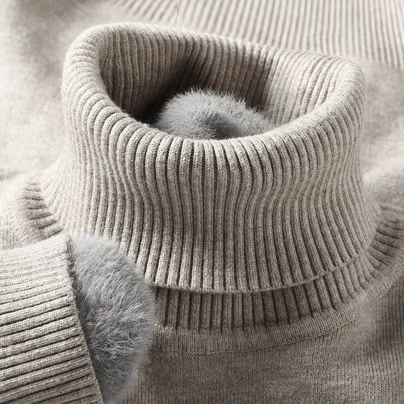 Insisto Men’s Wool Turtleneck Sweater – Premium Merino Knit Pullover