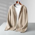 Aries Men’s Hooded Jacket – Lightweight Cashmere Zip-Up Jacket