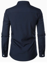 Noel Contrast Trim Shirt – Sleek Slim-Fit Button-Up