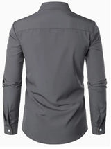 Noel Contrast Trim Shirt – Sleek Slim-Fit Button-Up
