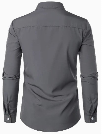 Noel Contrast Trim Shirt – Sleek Slim-Fit Button-Up
