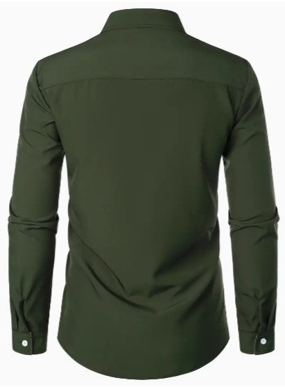 Noel Contrast Trim Shirt – Sleek Slim-Fit Button-Up