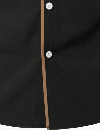 Noel Contrast Trim Shirt – Sleek Slim-Fit Button-Up