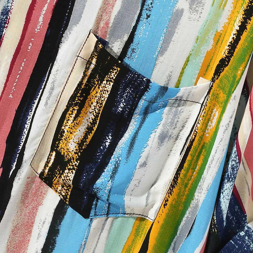 Maui Summer Waves Shirt – Lightweight Cotton Blend with Vibrant Print