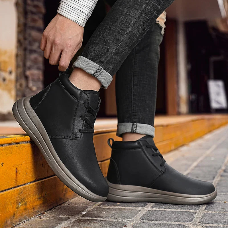 Mauricio Genuine Leather Chukka Boots – Cushioned Comfort Ankle Boots