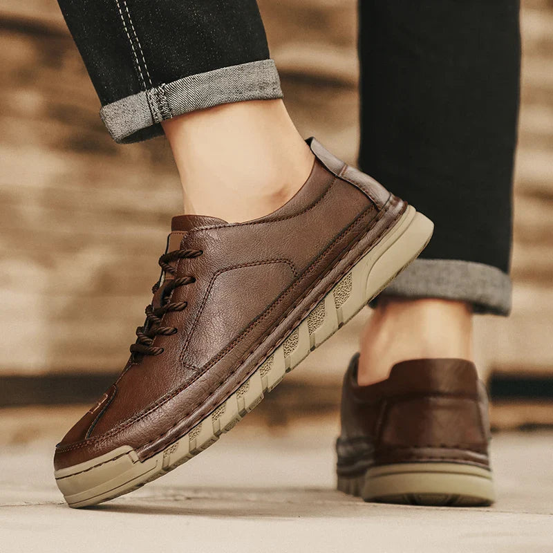 Landon Men’s Leather Sneakers – Rugged Casual Shoes