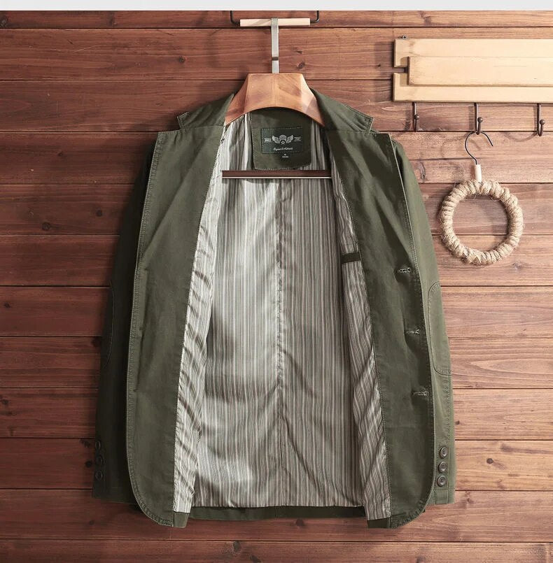 Harrison Men’s Blazer Jacket – Tailored Fit with Slit Pockets & Button Closure