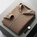 Luciano Men’s Cashmere Hooded Jacket – Lightweight Luxury Zip Sweater