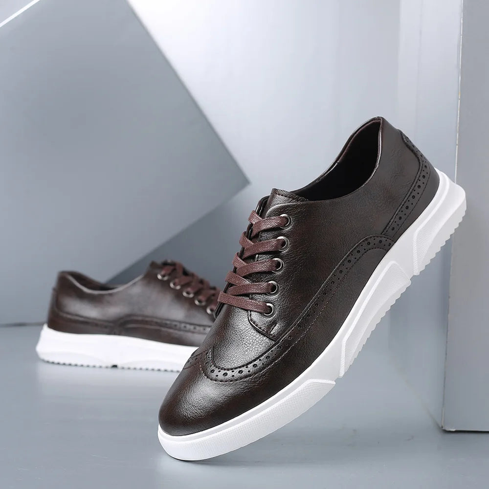 Dimitri Men’s Dress Shoes – Leather Wingtip Brogue Style