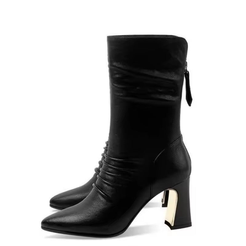 Ember Luxe Leather Stiletto Boots