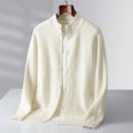 Daris Men’s Cashmere Cardigan – Tailored Button Up with Structured Collar