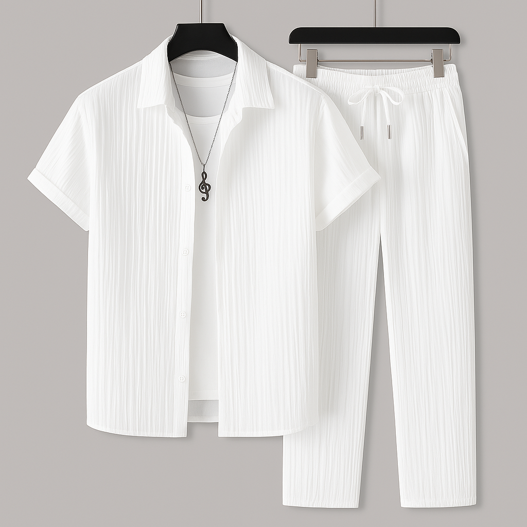 Seaside Escape Linen Two-Piece Set for Effortless Summer Style 0