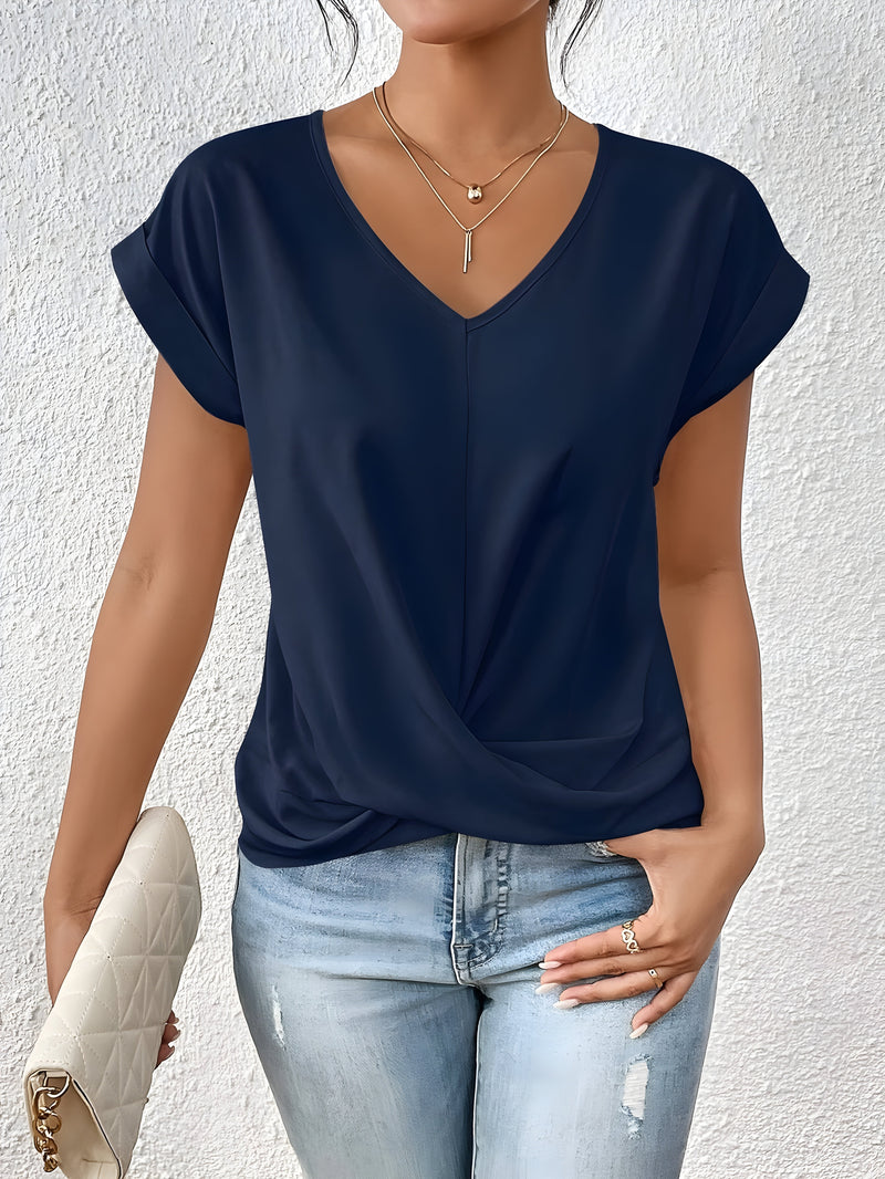 Seattle Women's Top – Soft Stretch Fabric with Flattering Twist Front Design 2
