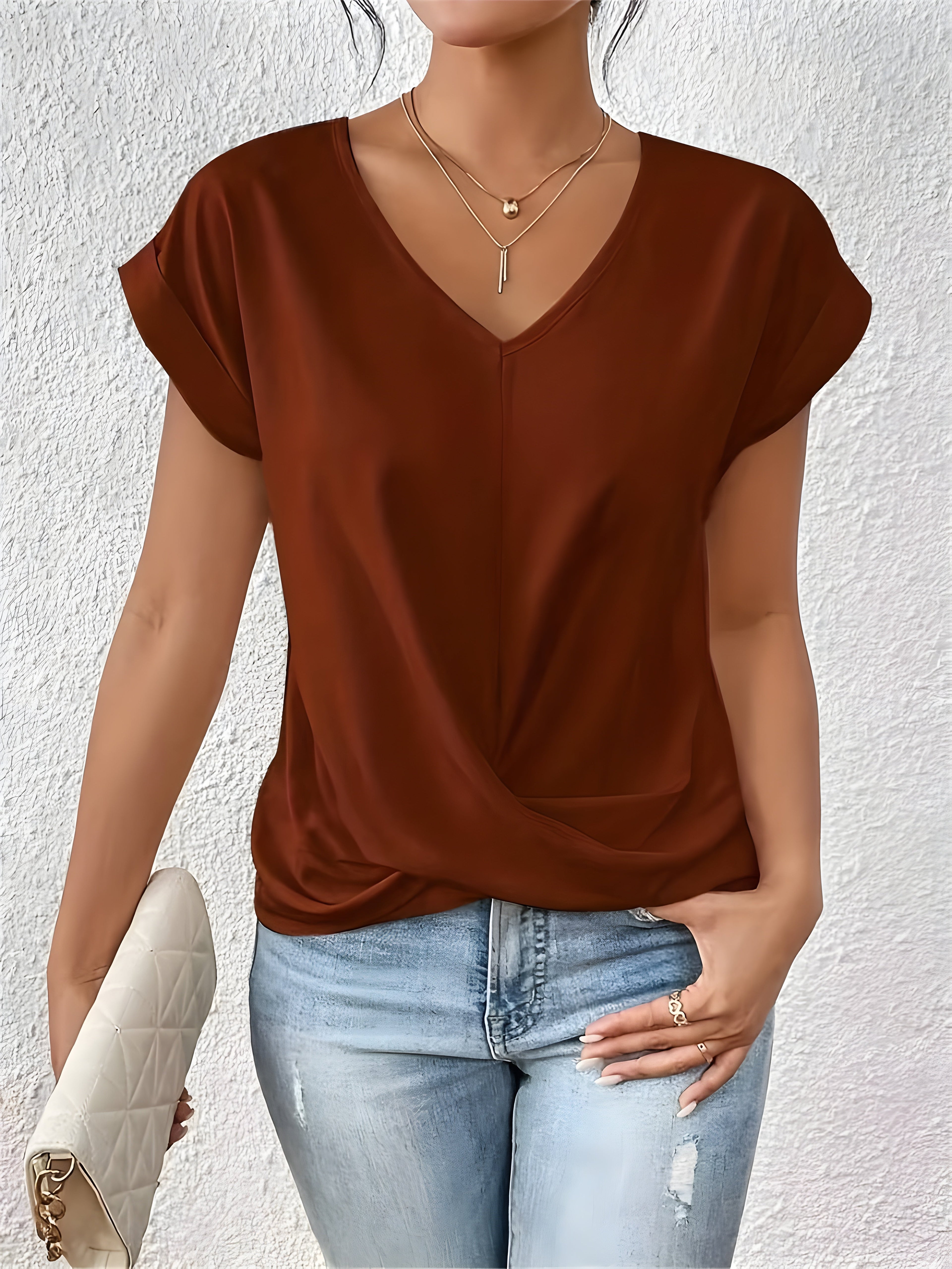 Seattle Women's Top – Soft Stretch Fabric with Flattering Twist Front Design 6