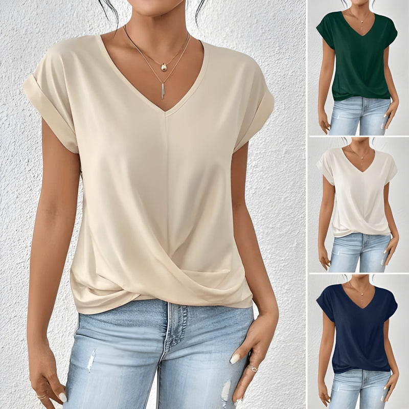 Seattle Women's Top – Soft Stretch Fabric with Flattering Twist Front Design 8