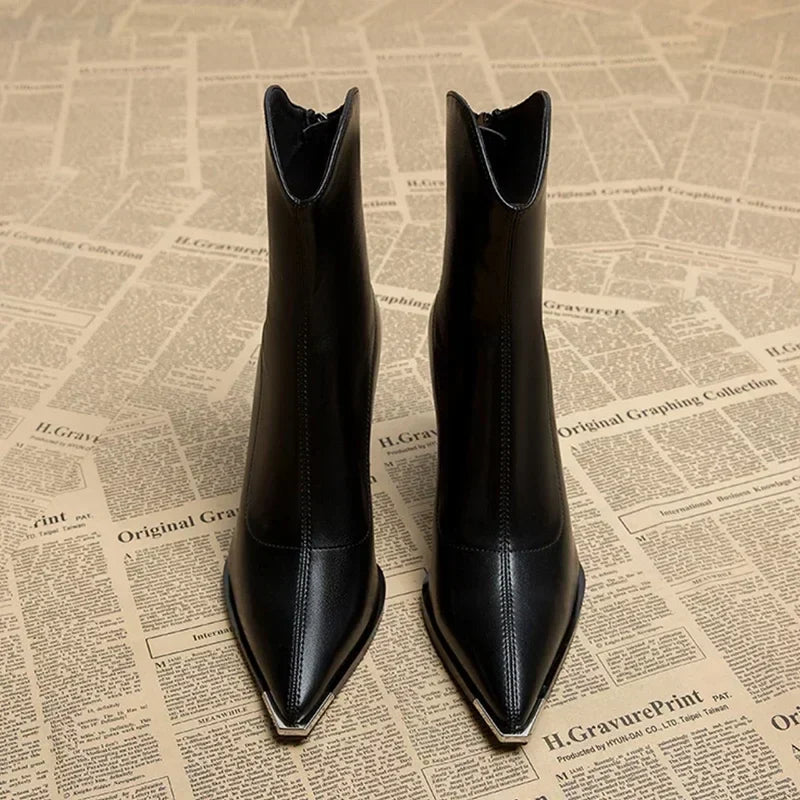 Chrome Tip Chelsea Boot – Sleek Women's Leather Boot