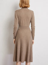 Geneva Cashmere V-Neck Wrap Dress