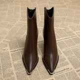 Chrome Tip Chelsea Boot – Sleek Women's Leather Boot
