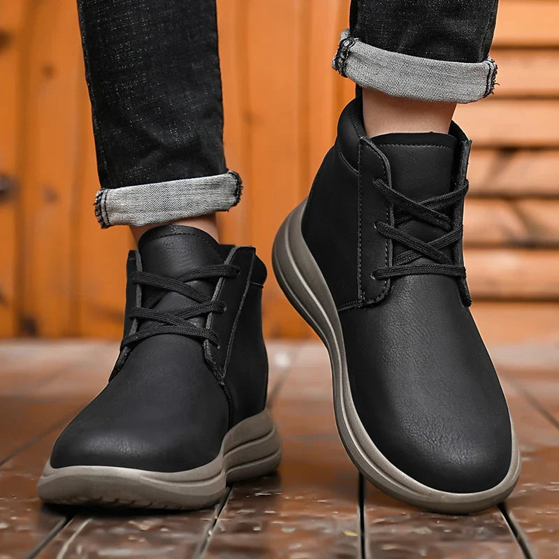 Mauricio Genuine Leather Chukka Boots – Cushioned Comfort Ankle Boots