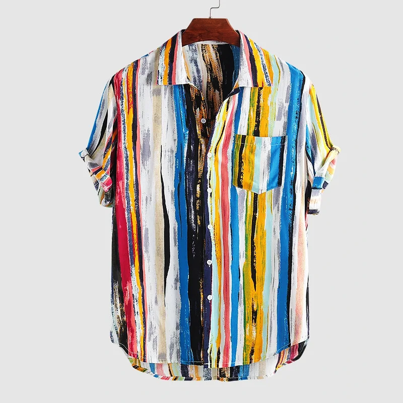 Maui Summer Waves Shirt – Lightweight Cotton Blend with Vibrant Print