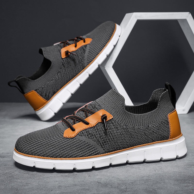 Sierra Breathable Knit Slip-On Sneakers – Cushioned Comfort with Leather Accents 3