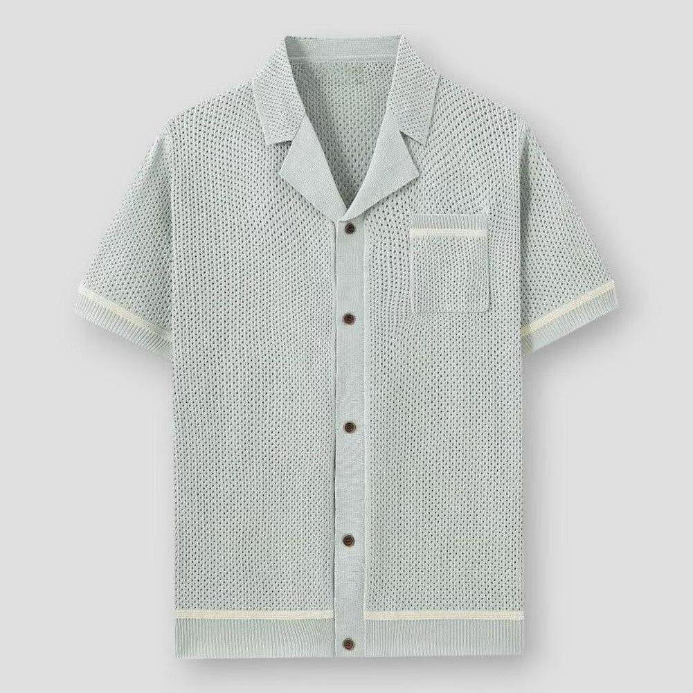Riley Hollow Knit Lightweight Polo
