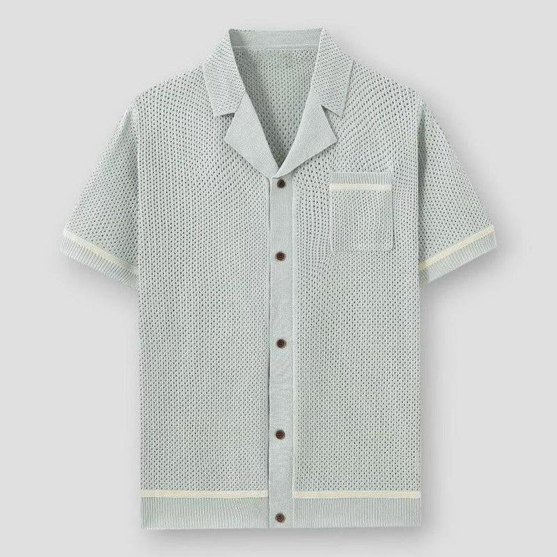 Riley Hollow Knit Lightweight Polo