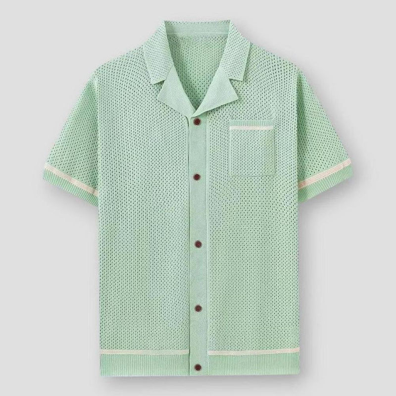 Riley Hollow Knit Lightweight Polo