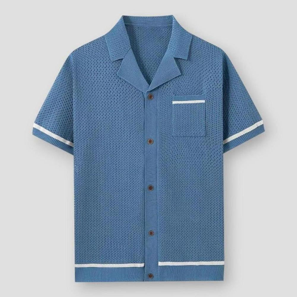 Riley Hollow Knit Lightweight Polo