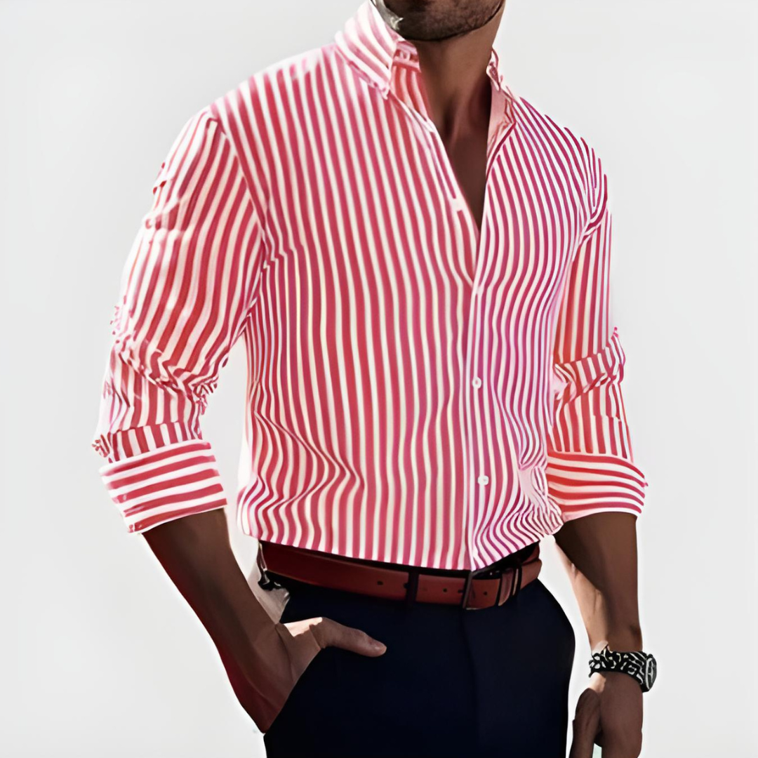 Felix Striped Shirt – Refined Cotton Button-Up with Everyday Ease