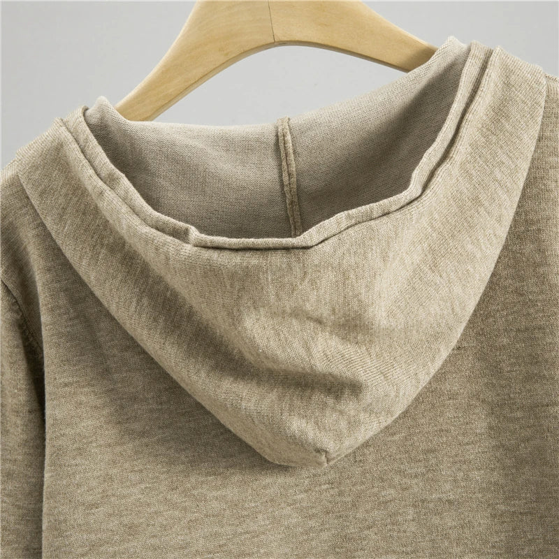 Alyna Women’s Knitted Tracksuit Set – Relaxed Hooded Top & Wide-Leg Trousers