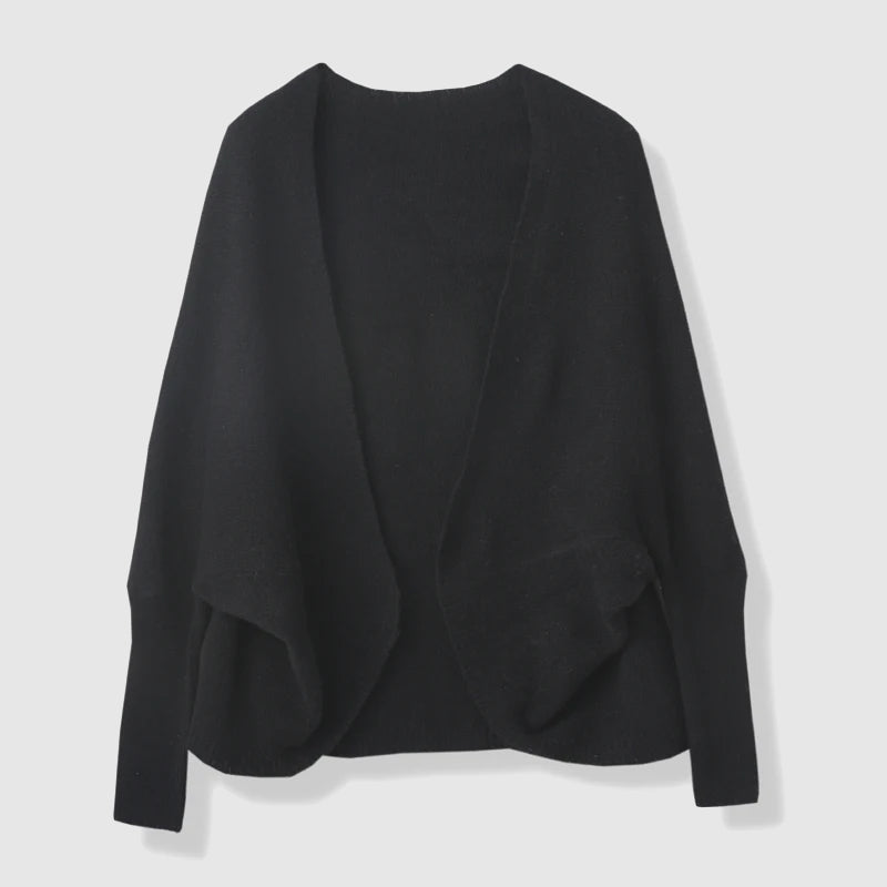 Aniza Merino Wool Women’s Cardigan – Long Sleeve Knit Top for Layering