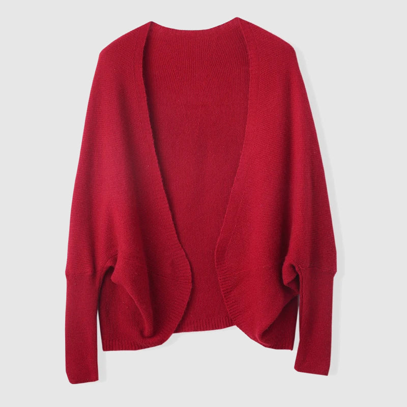 Aniza Merino Wool Women’s Cardigan – Long Sleeve Knit Top for Layering
