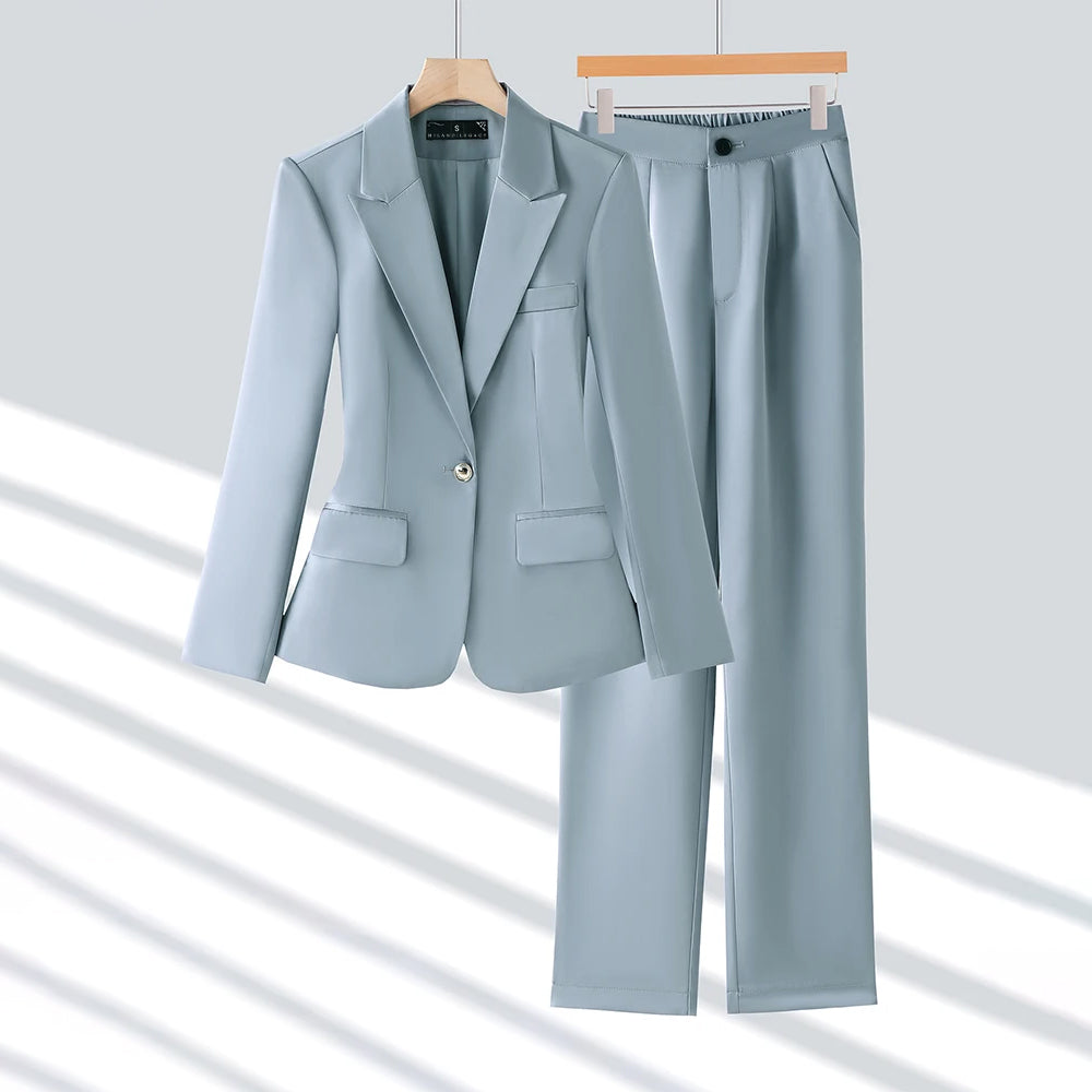 Isabella Women’s Suit Set – Tailored Stretch Blazer & Pencil Trousers