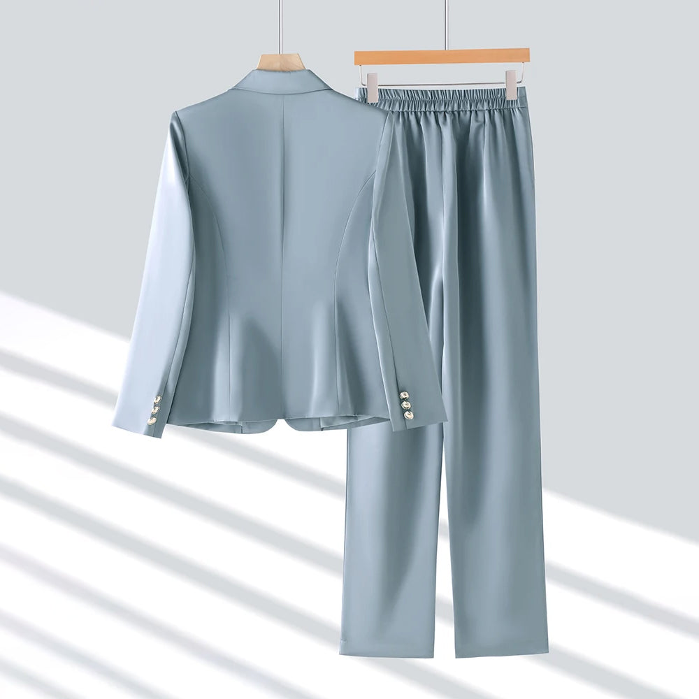 Isabella Women’s Suit Set – Tailored Stretch Blazer & Pencil Trousers