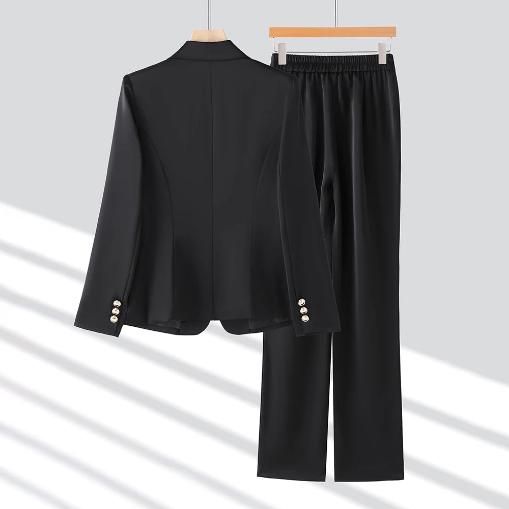 Isabella Women’s Suit Set – Tailored Stretch Blazer & Pencil Trousers