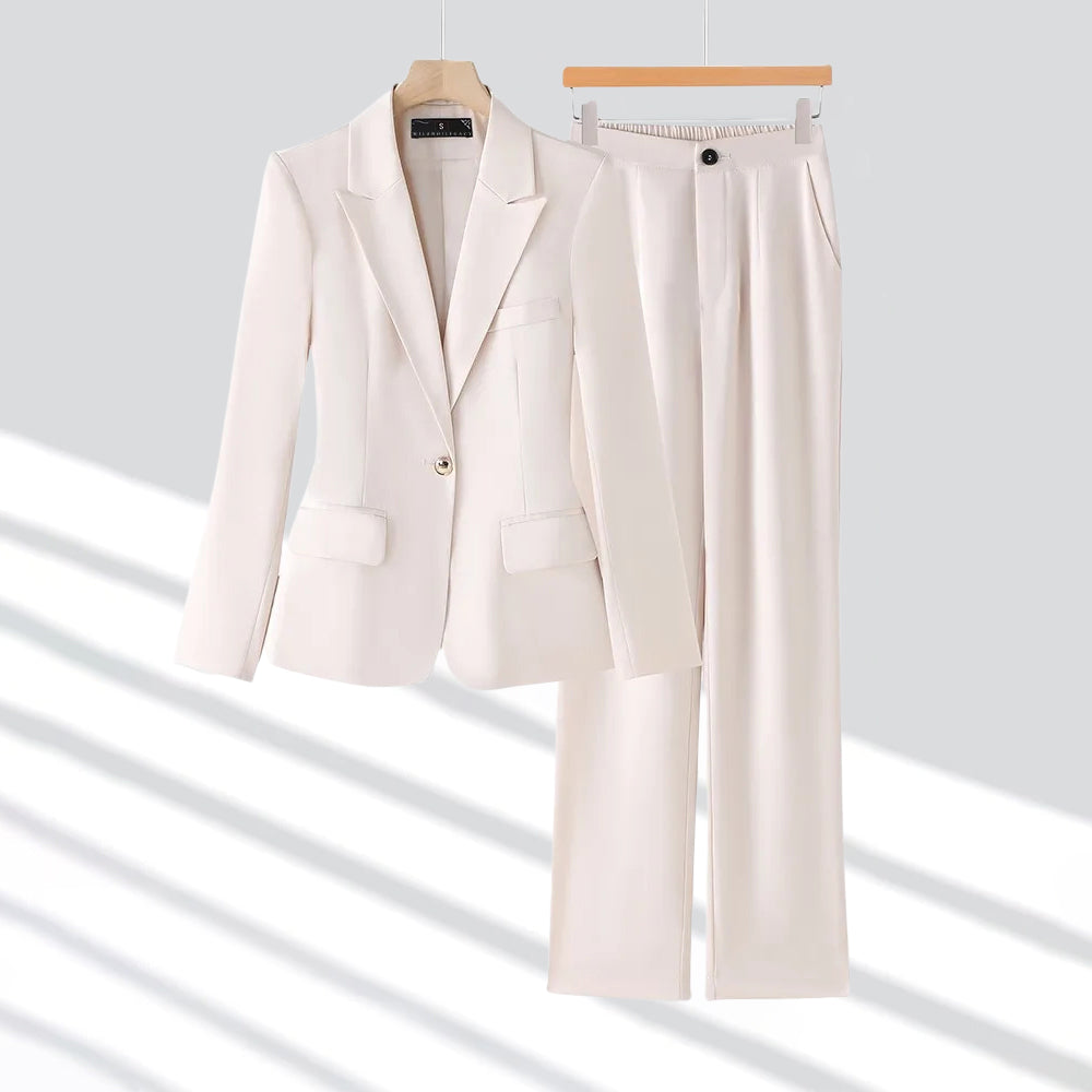 Isabella Women’s Suit Set – Tailored Stretch Blazer & Pencil Trousers