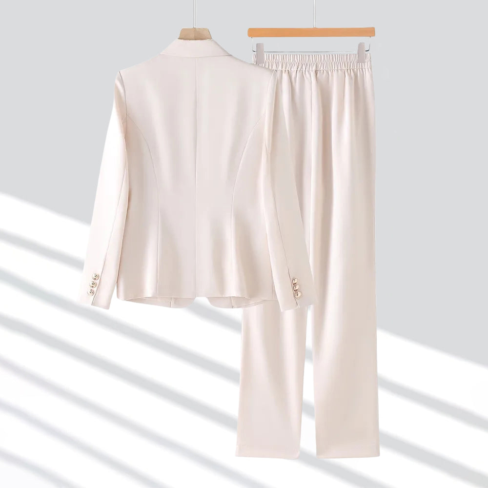 Isabella Women’s Suit Set – Tailored Stretch Blazer & Pencil Trousers