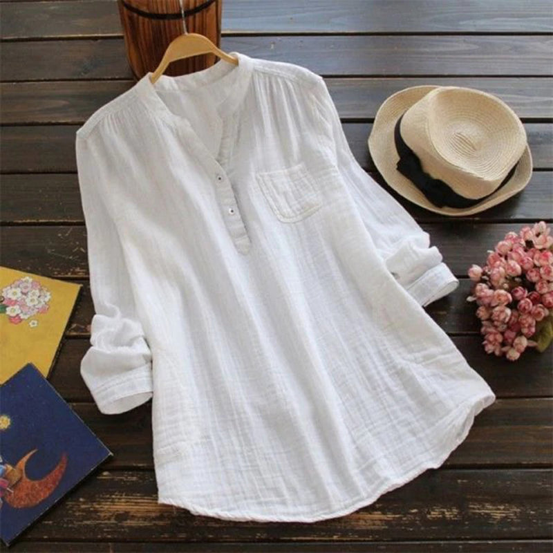 Sofia Relaxed Summer Blouse – Lightweight Polyester for Everyday Style 0