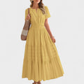 Sofia Summer Maxi Dress – Breathable Fabric with Flattering Elastic Waist 0