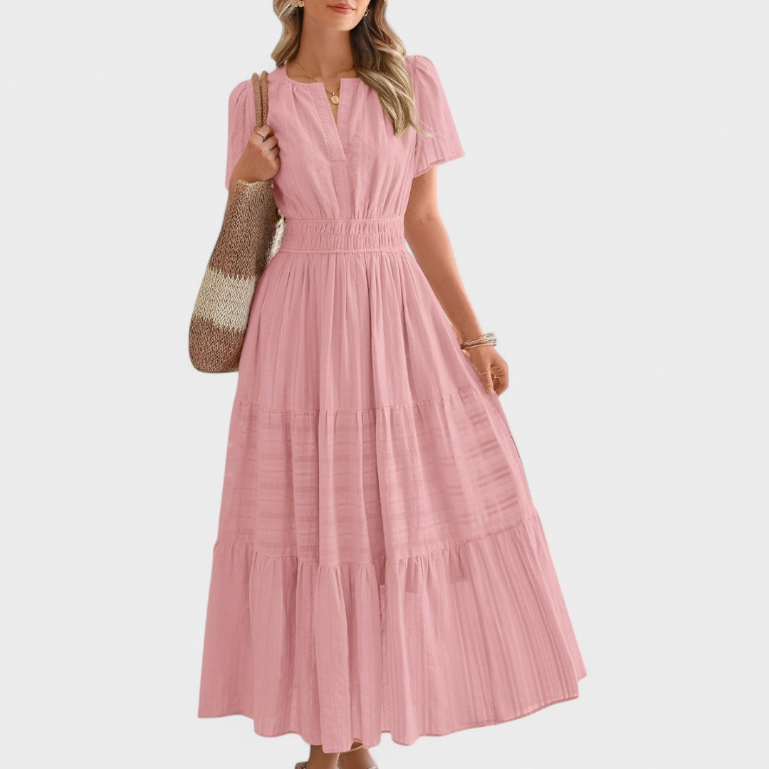 Sofia Summer Maxi Dress – Breathable Fabric with Flattering Elastic Waist 1