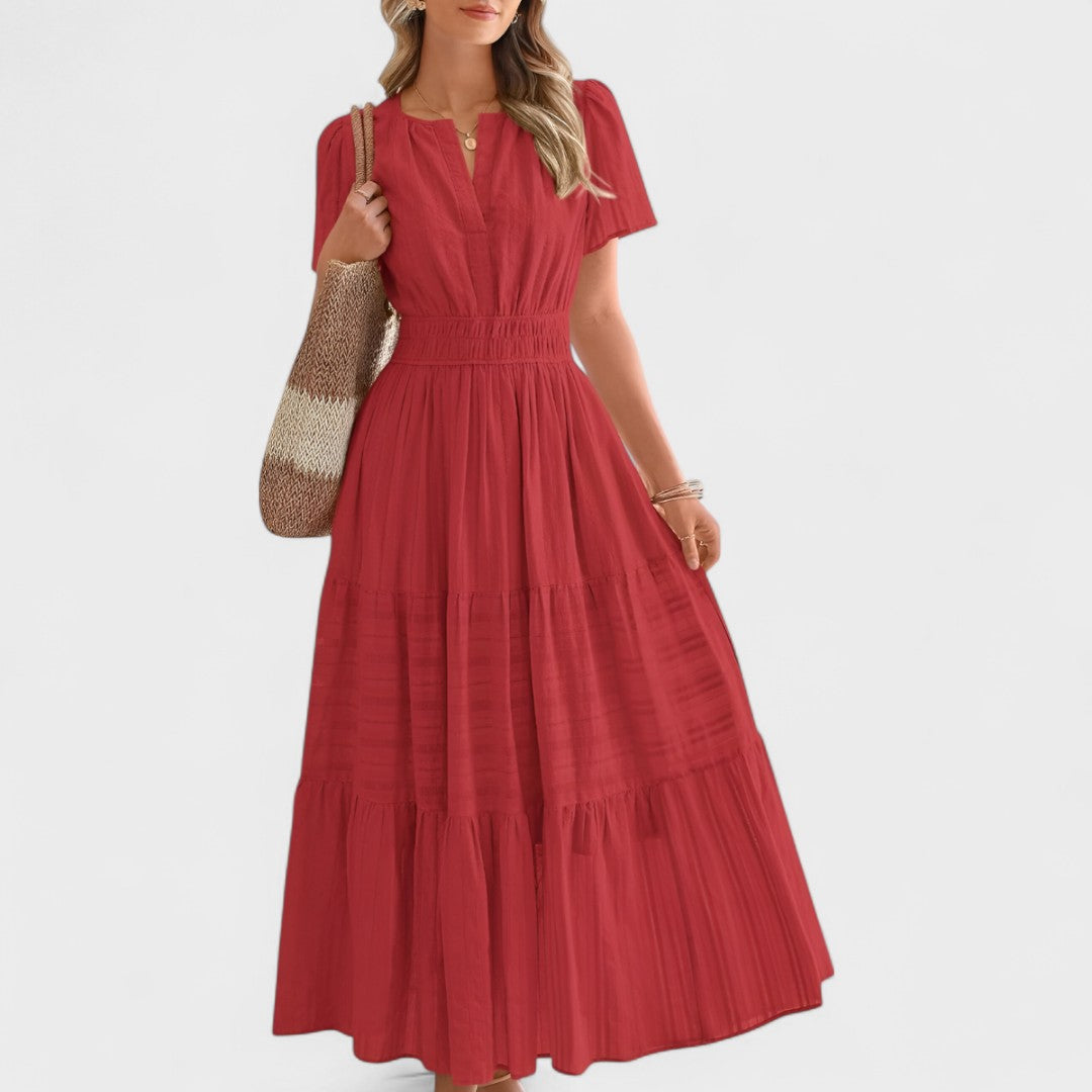 Sofia Summer Maxi Dress – Breathable Fabric with Flattering Elastic Waist 2