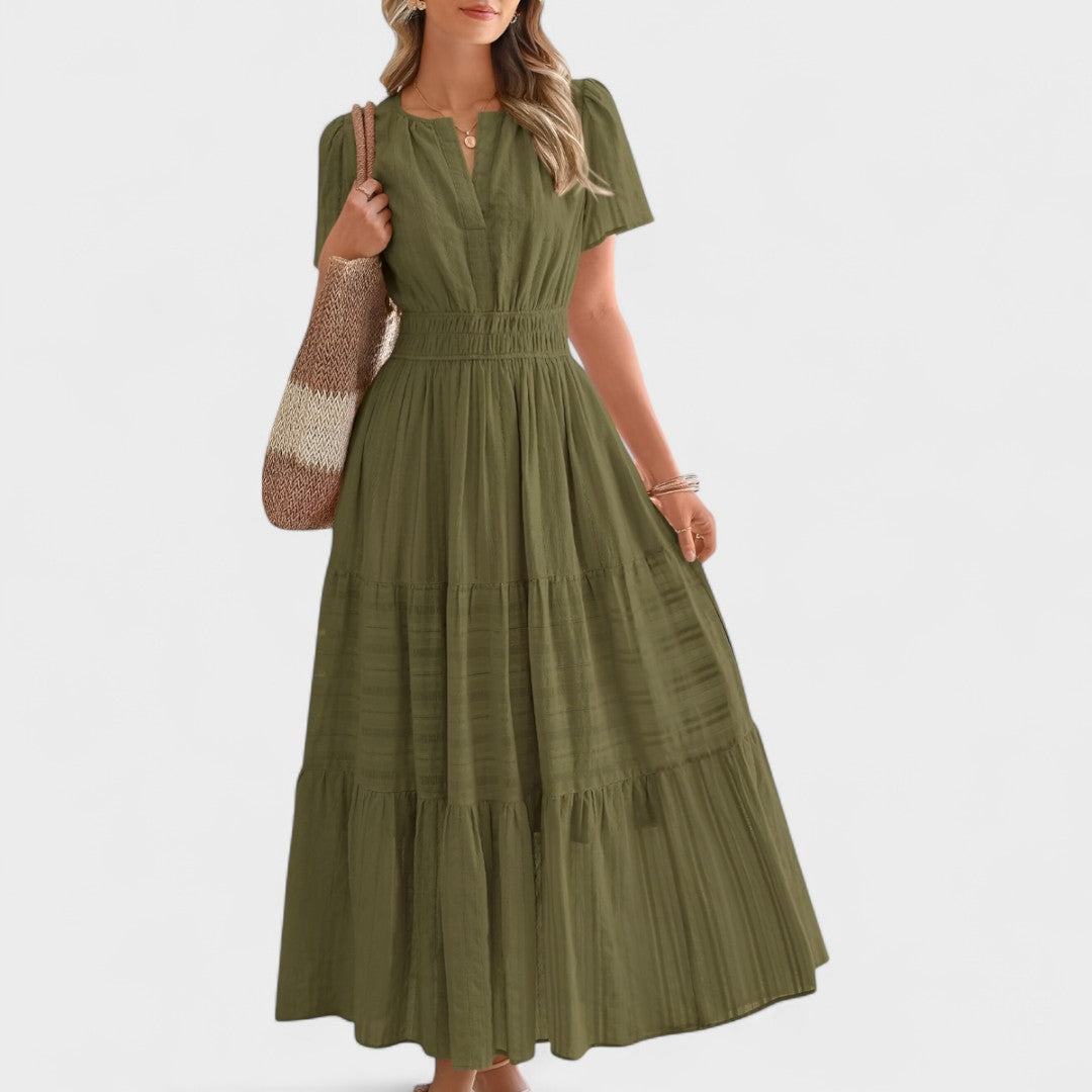 Sofia Summer Maxi Dress – Breathable Fabric with Flattering Elastic Waist 3