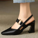 Sophia Black Slingback Heels – Premium Leather with Adjustable Fit & Orthopedic Comfort 0