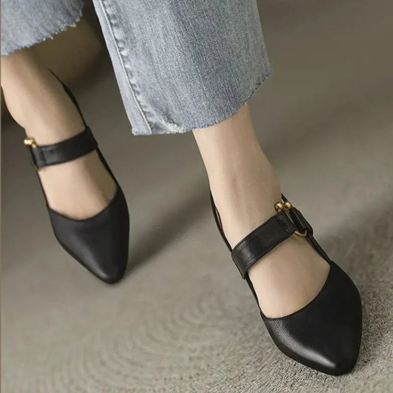 Sophia Black Slingback Heels – Premium Leather with Adjustable Fit & Orthopedic Comfort 3